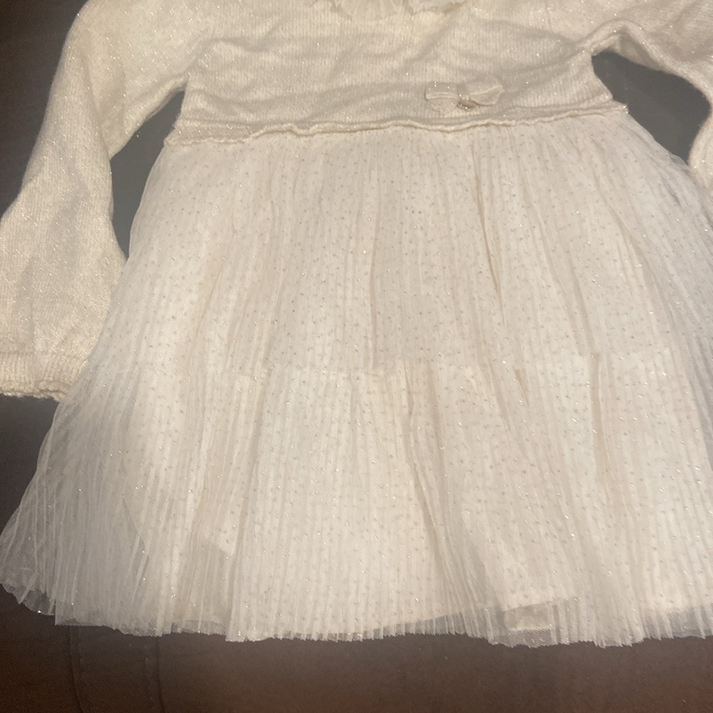 Elegant Cream Little Girl’s Dress - Picture 2 of 6